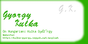 gyorgy kulka business card